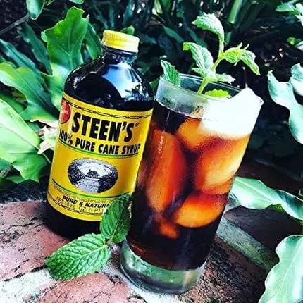 Steen's 100% Pure Cane Syrup, 16fl. Oz - No Preservatives - Pure & Natural - Open Kettle