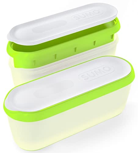 SUMO Ice Cream Containers for Homemade Ice Cream (2 Containers - 1.5 Quart  Each)
