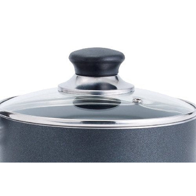 T-fal Specialty Nonstick Handy Pot with Glass Lid 3 Quart Cookware, Pots and Pans, Dishwasher Safe Black
