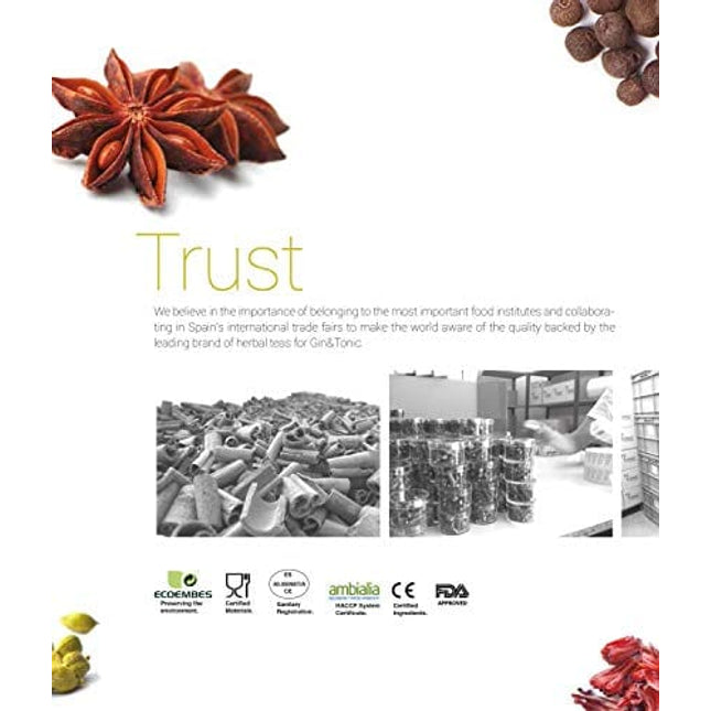 Te Tonic Gin And Tonic Party Box – 24 Gin and Vodka Infusions, 8 Botanicals Bags - Cocktail Infusion Kit For Bars/Restaurants And Hotels – Ideal Gin Gift Box