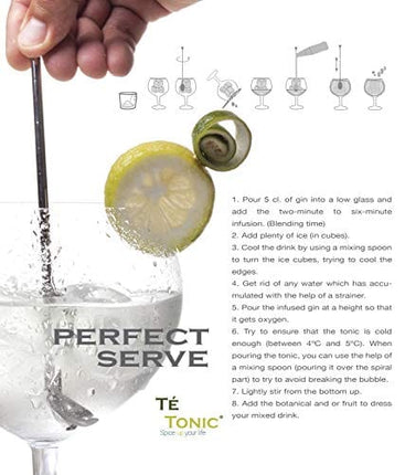 Te Tonic Gin And Tonic Party Box – 24 Gin and Vodka Infusions, 8 Botanicals Bags - Cocktail Infusion Kit For Bars/Restaurants And Hotels – Ideal Gin Gift Box