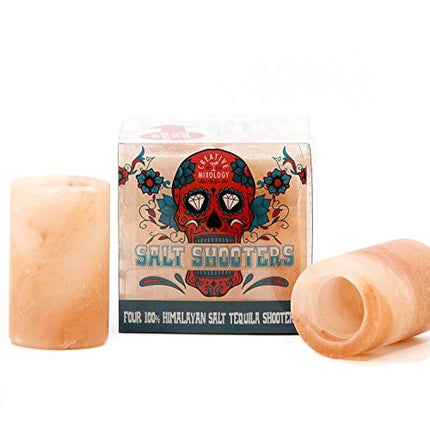 The Spice Lab Tequila Shot Glasses - Pink Himalayan Salt Tequila Shot Glasses - 4 Pack - Just Pour, Shoot and Bite a Lime - Natural – Perfect for your Bar