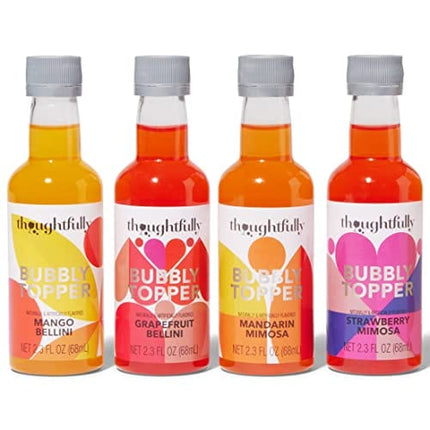 Thoughtfully Cocktails, Bubbly Toppers Gift Set, Add a Splash of Flavor to Champagne or Prosecco with 5 Unique Flavors, Set of 5 (Contains No Alcohol)
