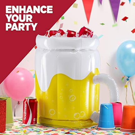 Pack Inflatable Beer Mug Cooler Beach Party Inflatable Drink