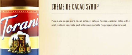 Torani - Crme De Cacao Syrup - 750 ml