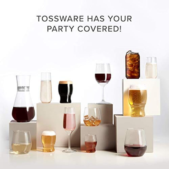 TOSSWARE POP 6oz Flute Jr SET OF 12, Premium Quality, Recyclable, Unbreakable & Crystal Clear Plastic Champagne Glasses, 12 Count (Pack of 1)