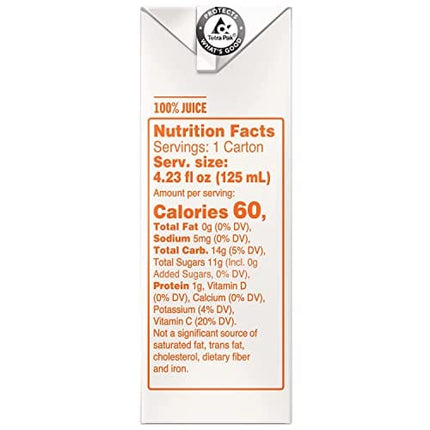 Tropicana 100% Juice Box, Orange Juice, 4.23oz (Pack of 44)