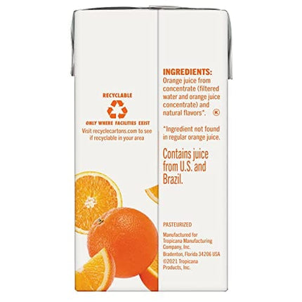 Tropicana 100% Juice Box, Orange Juice, 4.23oz (Pack of 44)