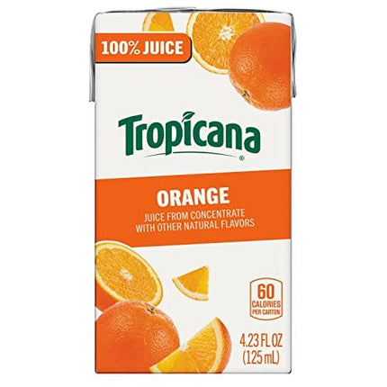 Tropicana 100% Juice Box, Orange Juice, 4.23oz (Pack of 44)