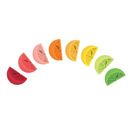 True Zoo Citrus Wine Charms Glass Markers in Assorted Colors, 8 Count