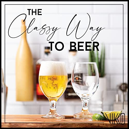Krosno Tall Beer Pint Glasses | Set of 6 | 16.9 oz | Chill Collection | Perfect for Home, Restaurants and Parties | Dishwasher Safe