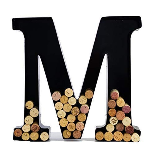 will's Metal Wine Cork Holder - Letters A to Z | Modern Housewarming Gift, Home Bar Decor, Wine Gift, Bridal Shower Gift, Engagement Gift | Large Wall Art | Home Décor
