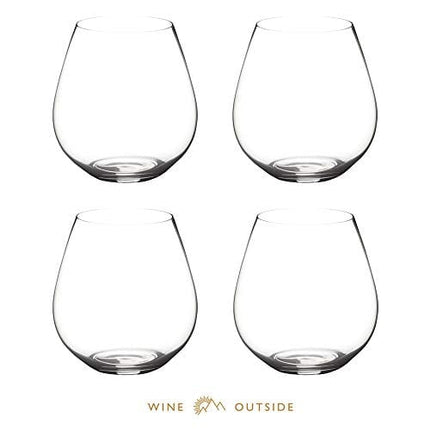 Wine Outside Unbreakable Wine Glasses Dishwasher-Proof | Set of 4 | 18 oz. Elegant Plastic Stemless Wine Glass | Reusable | Ideal for Homes & Bars | Outdoors Camping, Beach, Picnic ● Indestructible