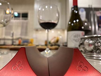 Winebars | The Compact Metal Wine Rack That's The Perfect Wine Gift for Wine Lovers (Romantic Red)