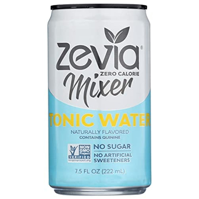 ZEVIA, SODA, TONIC WATER, ZERO CAL - 7.5 Fl Oz (Pack of 24)