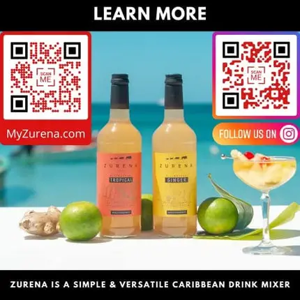 Zurena All-Natural Tropical Drink Mixer - Delicious Caribbean Cocktails in 30 Seconds with Spirits, Wine, Beer and Bubbly - Exotic Mockails With Club Soda, Juice or Tea - Contains No Alcohol