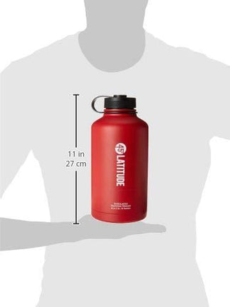 45 Degree Latitude Beer Growler, Enjoy Your Favorite Craft Beer Or IPA from The Comfort of Your Own Home, Stainless Steel Growler 64 oz - Red