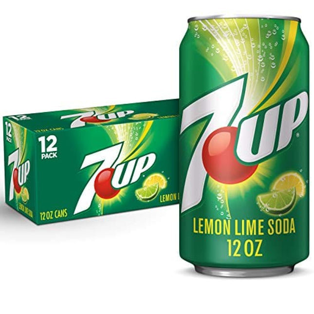 7UP Lemon Lime Soda, Naturally Flavored and Caffeine Free, 12 Fl Oz Cans (pack of 12)