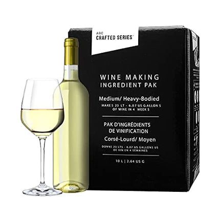 ABC Cork Co Wine Making Kit | 6 Gallon Wine Kit | Premium Ingredients for DIY Wine Making, Makes 30 Bottles of Wine (Chardonnay, Medium-Bodied)
