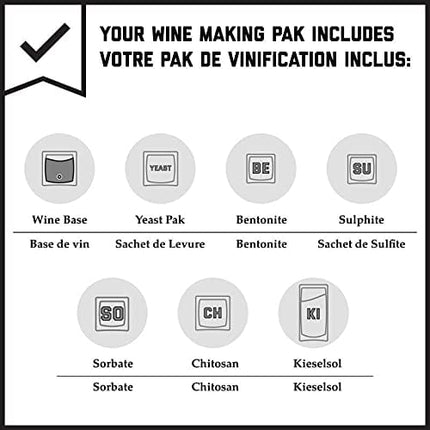 ABC Cork Co Wine Making Kit | 6 Gallon Wine Kit | Premium Ingredients for DIY Wine Making, Makes 30 Bottles of Wine (Chardonnay, Medium-Bodied)