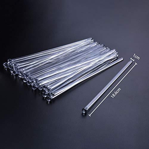 100 Pieces 9.1 Inch Swizzle Sticks Cocktail Stirrers Plastic for Bar  Disposible Plastic Star Top Crystal Swizzle Sticks (Multicolor)