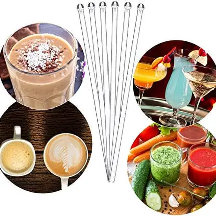 Ball Head Stirrer Disposible Plastic Round Top Crystal Swizzle Sticks ，Crystal Cake Pops, Cocktail Coffee Drink Stirrers 100 Pieces (Clear)
