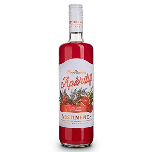 Abstinence Spirits Blood Orange Aperitif | Award Winning Non-Alcoholic Spirit | 750ml