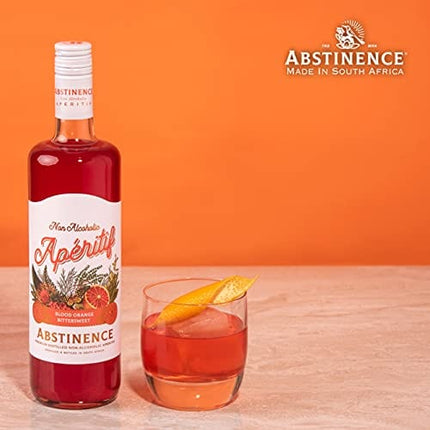 Abstinence Spirits Blood Orange Aperitif | Award Winning Non-Alcoholic Spirit | 750ml