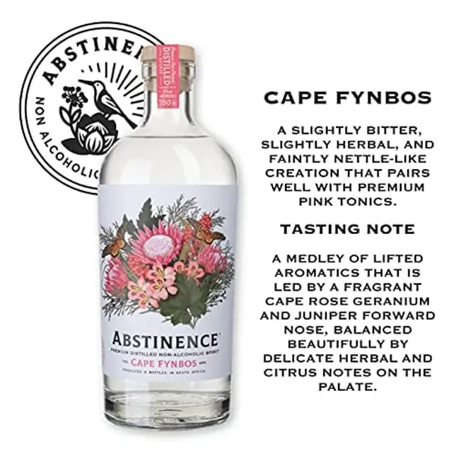 Abstinence Spirits Cape Floral | Award winning Non-Alcoholic Spirit | Calorie-free, Sugar-free | 750ml…
