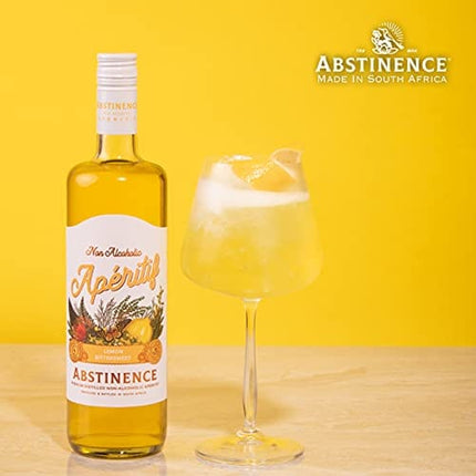 Abstinence Spirits Lemon Aperitif | Award Winning Non-Alcoholic Spirit | 750ml