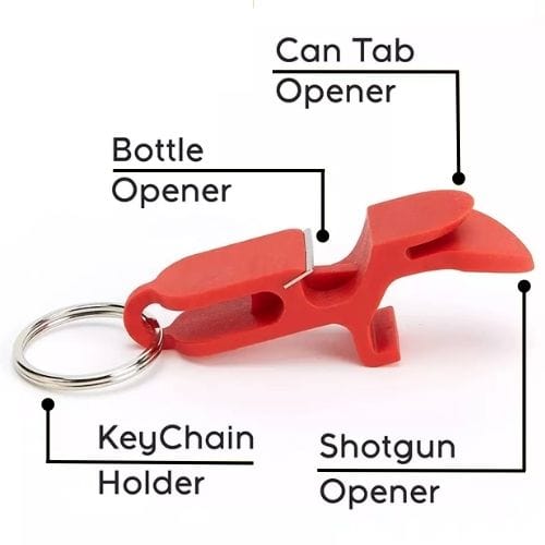 Multifunctional Keychain Innovative Beer Shotgunning Tool Beer Can Opener Drinking  Accessories - China Can Opener and Bottle Opener price