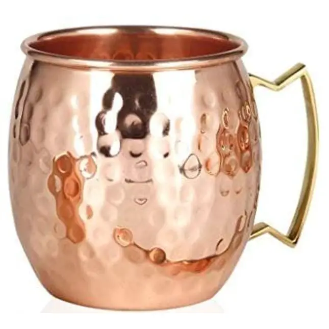 Barrel Style Moscow Mule Copper Mug with Brass Handle - Bulk Purchase - as low as USD $5.75 per mug