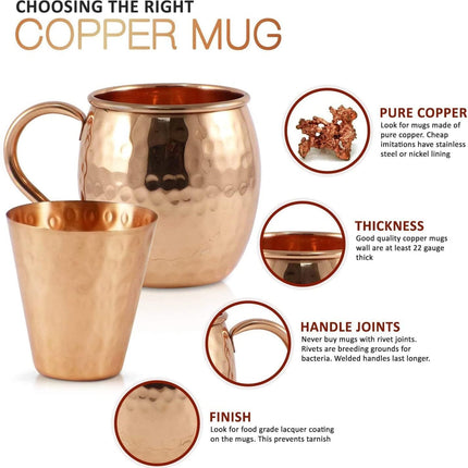 Best Seller Moscow Mule Copper Mugs - Set of 4 (16oz)