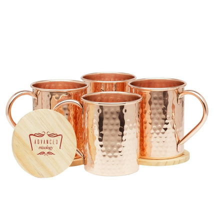 Classic style 4 copper mugs