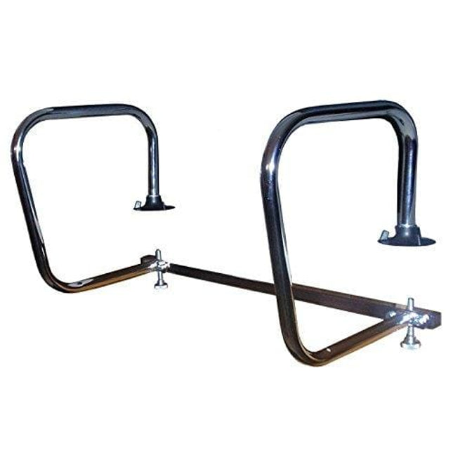 Double Arm Waitress Stall - Chrome