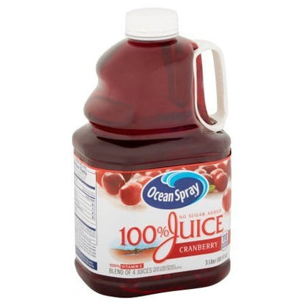 Ocean Spray 100% Juice No Sugar Added , 101.4 FL OZ per Bottle (2 Bottle) (Cranberry)