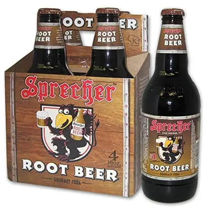 Sprecher Brewery Root Beer Gourmet Soda, 64 Fl Oz, (Pack of 6) Total of (24) 16 Oz. Bottles by Sprecher