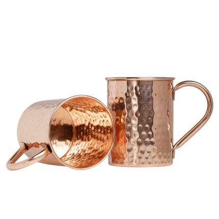 Copper mugs with food-grade lacquer