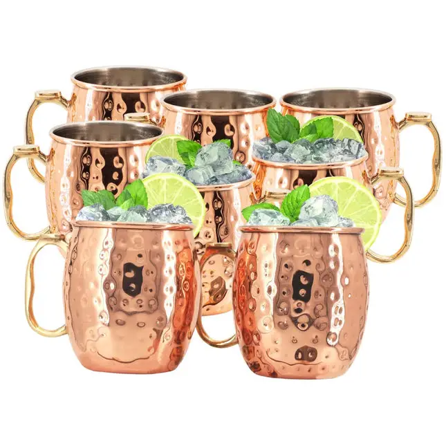 Moscow Mule Stainless Steel Mug with Brass Handle - Bulk Purchase - as low as USD $4.80 per mug