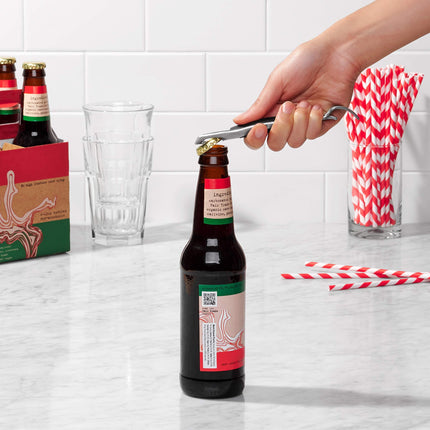 OXO 1058015 SteeL Stainless Steel Bottle and Can Opener,Silver/Black,1EA