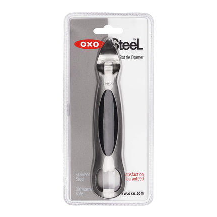 OXO 1058015 SteeL Stainless Steel Bottle and Can Opener,Silver/Black,1EA