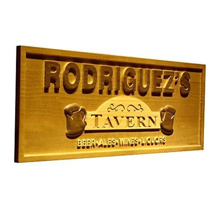 ADVPRO wpa0070 Name Personalized Tavern Beer Ales Wines Liquors Home Bar Decoration Man Cave 3D Engraved Wooden Sign - Standard 23" x 9.25"