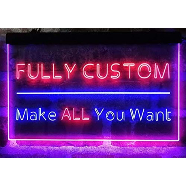 ADVPRO [Custom. Dual-Color] LED Neon Sign, Your Own Design, 13 Dual-Color, 3 Sizes, Landscape/Portrait (Upload Design Logo/Picture or Text 9 Fonts)