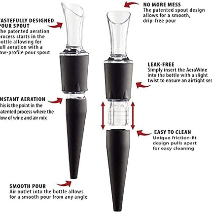 AeraWine (2-Pack) Bottle-top Wine Aerator and Pourer - 100% Made in the USA