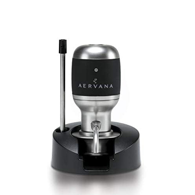 Aervana Original: Electric Wine Aerator and Pourer / Dispenser - Air Decanter - Personal Wine Tap for Red and White Wine 750 ml and 1.5 l (With Stand)