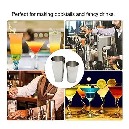 Cocktail Shaker Set, Professional Boston Shaker Set with 18oz Unweighted & 28oz Weighted, Stainless Steel Martini Shaker for Bartending and Home Bar, Premium Bar Tools for Bartender