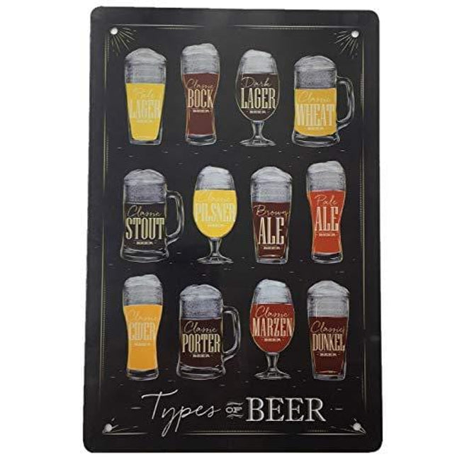 AIQIBAO Metal Vintage Tin Sign Decor-Beer for Bar Pub Shop Funny Retro Art Sign 12" X 8"