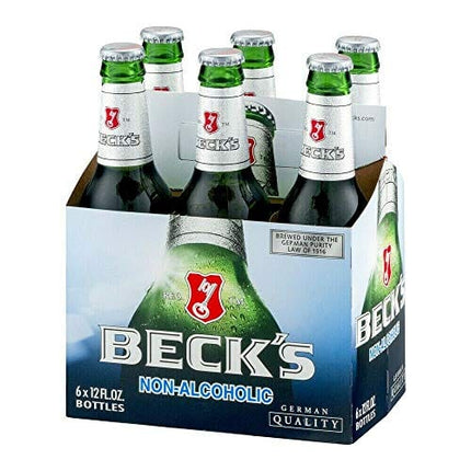 Malt Beverage Beck's German Non Alcoholic Beer 2 Packs of 6 Glass Bottles 12 fl.oz/354ml
