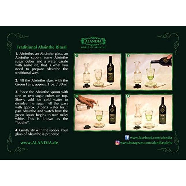 ALANDIA Glass Absinthe Fountain | Green Fairy Lid | 4 Spout