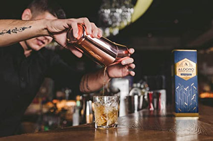 11-Piece Copper Boston Cocktail Shaker Set Bartender Kit | Drink Mixer Bar Set | Cocktail Set Bar Accessories: Martini Shaker, Strainer, Jigger, Muddler, Spoon, & More